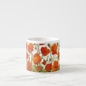 Rijen van papavers I Espresso Kop (Voorkant)