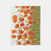 Rijen van papavers I Fleece Deken (Voorkant)