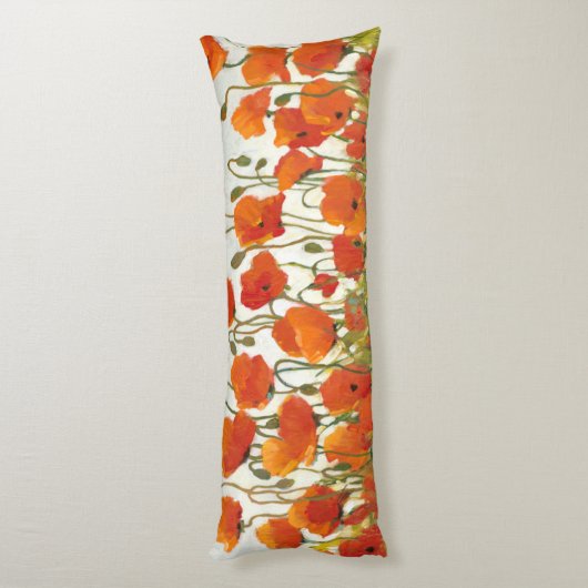 Rijen van papavers I Lichaamskussen (Achterkant (Verticaal))