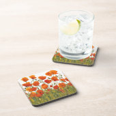 Rijen van papavers I Onderzetter (Rechterzijde)