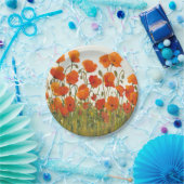 Rijen van papavers I Papieren Bordje (Feest)