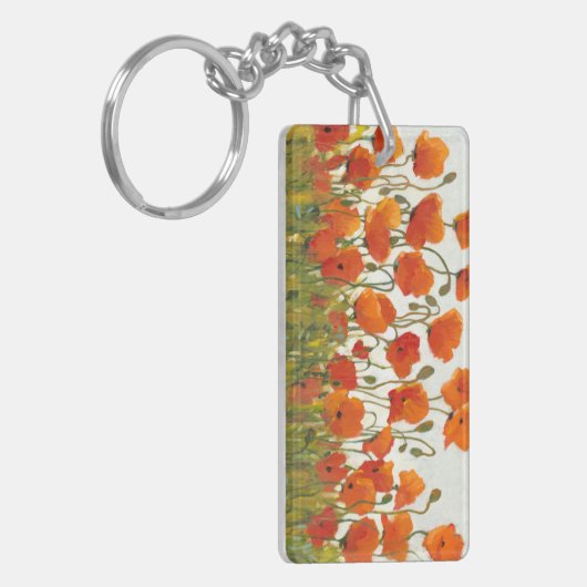 Rijen van papavers I Sleutelhanger (Voorkant Links)