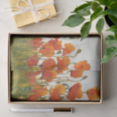 Rijen van papavers I Tissuepapier (Geschenk)