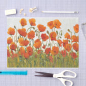 Rijen van papavers I Tissuepapier (Craft)