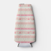 RIJEN VAN ROZE & CRÈME VAKANTIEBOMEN CADEAUS FLESJESKOELER (Voorkant)