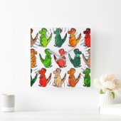 Rijen van T-Rex-klok Vierkante Klok (Huis)