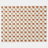 RIJEN VAN TAN GINGERBREAD MANNEN KERSTKOEKJES FLEECE DEKEN (Voorkant (Horizontaal))