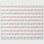 Rijen van vakantiegranen in de sneeuw cadeaupapier (Vlak)