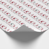 Rijen van vakantiegranen in de sneeuw cadeaupapier (Hoek)