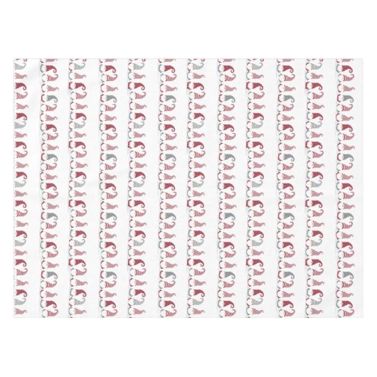 Rijen van vakantiegranen in de sneeuw tafelkleed (Voorkant (Horizontaal))