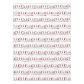 Rijen van vakantiegranen in de sneeuw tafelkleed (Voorkant)