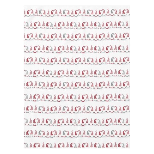 Rijen van vakantiegranen in de sneeuw tafelkleed (Voorkant)