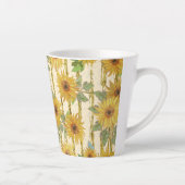 RIJEN VAN WATERVERF GELE ZONNEBLOEMEN LATTE MOK (Rechts)