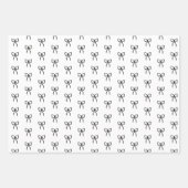 Rijen van zwembaden in zwart omslagpapier inpakpapier vel (Voorkant 2)