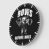 Rijen voor de Hoes - Funny Barbell Row Workout Grote Klok (Hoek)
