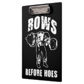 Rijen voor de Hoes - Funny Barbell Row Workout Klembord (Links)