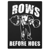 Rijen voor de Hoes - Funny Barbell Row Workout Klembord (Achterkant)