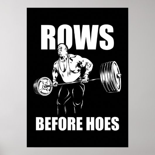 Rijen voor de Hoes - Funny Gym Workout Bodybuildin Poster (Voorkant)