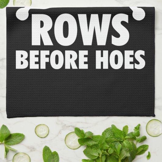 Rijen vóór de Hoes - Funny Rowing Machine Workout Theedoek (Gevouwen)