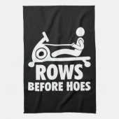 Rijen vóór de Hoes - Funny Rowing Machine Workout Theedoek (Verticaal)