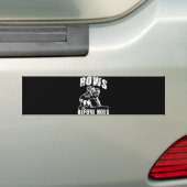 Rijen voor Hoes - Grappige dumbbell rij workout Bumpersticker (Op auto)
