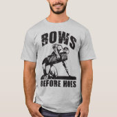 Rijen voor Hoes - Grappige dumbbell rij workout T-shirt (Voorkant)