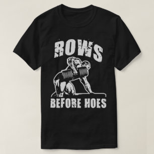 Rijen voor Hoes - Grappige dumbbell rij workout T-shirt