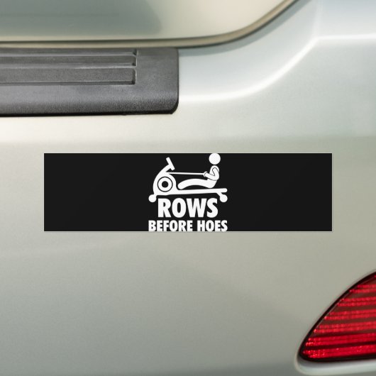 Rijen voor schoffels - Grappige Roeimachine Workou Bumpersticker (Op auto)
