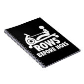 Rijen voor schoffels - Grappige Roeimachine Workou Notitieboek (Rechterzijde)