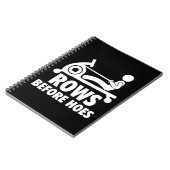 Rijen voor schoffels - Grappige Roeimachine Workou Notitieboek (Linkerzijde)