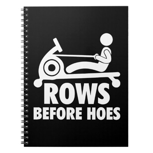 Rijen voor schoffels - Grappige Roeimachine Workou Notitieboek (Voorkant)