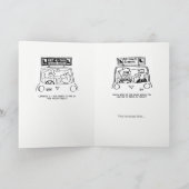 Rijexamen afleggen. 3 rijschool Cartoons. Kaart (Binnen)