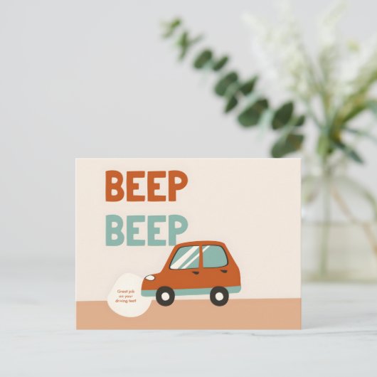 Rijexamen Briefkaart (Staand voorkant)