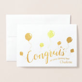 Rijexamen felicitatiekaart folie kaarten (Voorkant met envelop)