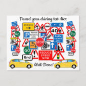 Rijexamen gefeliciteerd! briefkaart (Voorkant)