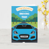 Rijexamen: gefeliciteerd dat je geslaagd bent kaart (Gele Bloem)