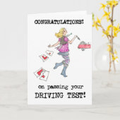 Rijexamen Gefeliciteerd Kaart (Gele Bloem)