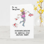 Rijexamen Gefeliciteerd Kaart voor dochter (Gele Bloem)