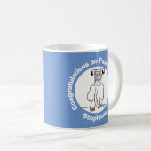 Rijexamen geslaagd. Rijschool olifant. Koffiemok (Voorkant rechts)