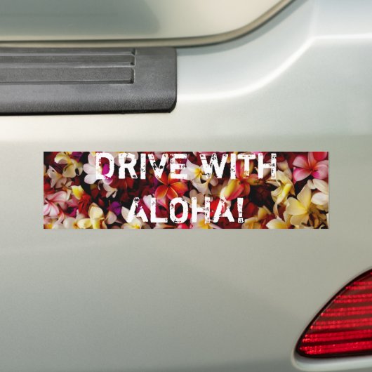 RIJF MET ALOHA! BUMPERSTICKER (Op auto)