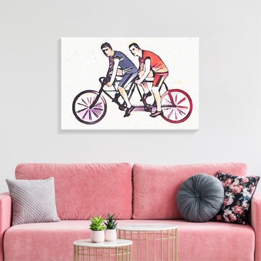 Rijfiets Canvas Afdruk (Insitu (Woonkamer))