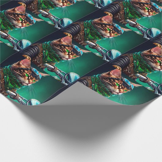 Rijfiets voor benzinemotoren St. Patrick's Day Cadeaupapier (Hoek)