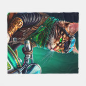 Rijfiets voor benzinemotoren St. Patrick's Day Fleece Deken (Voorkant (Horizontaal))