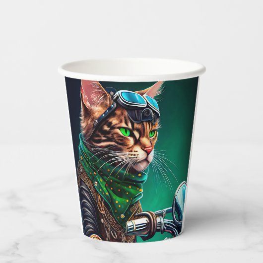 Rijfiets voor benzinemotoren St. Patrick's Day Papieren Bekers (Achterkant)