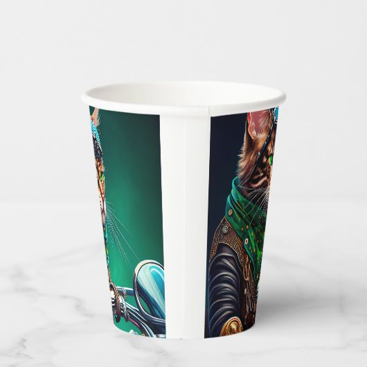 Rijfiets voor benzinemotoren St. Patrick's Day Papieren Bekers (Rechts)