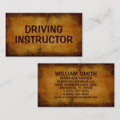 Rijinstructeur Antiek Visitekaartje (Voorkant / Achterkant)