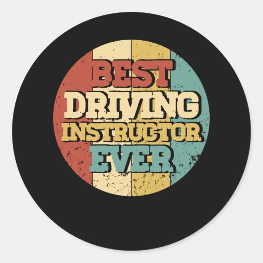 Rijinstructeur Beste rijinstructeur ooit Ronde Sticker (Voorkant)
