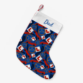 Rijinstructeur en leerling-bestuurder kleine kerstsok