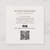 rijinstructeur | Equestrian Centre Waterverf Vierkante Visitekaartje (Achterkant)