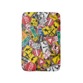 Rijinstructeur Fun Road Sign Collage Badmat (Voorkant Verticaal)